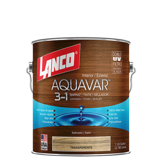 Lanco Barniz Aquavar - 1 gl (Caja de 4 Unidades)